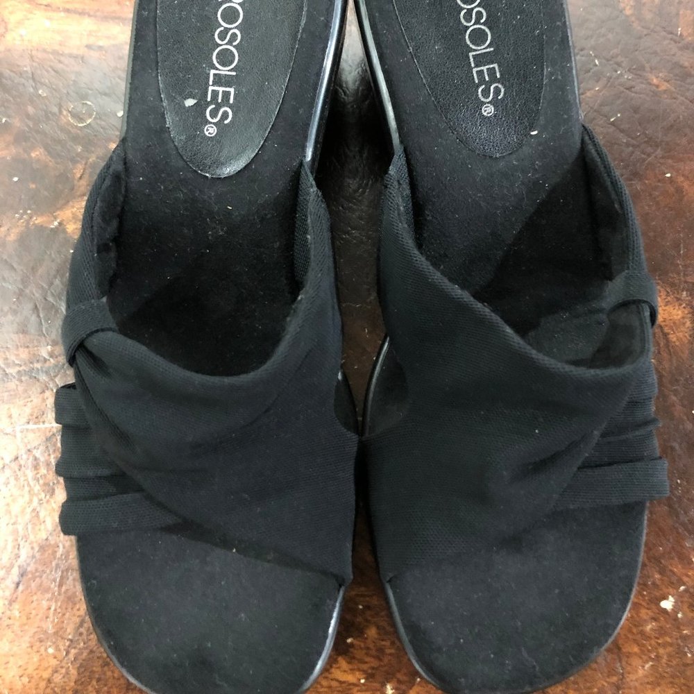Aerosoles Flat Heel Black Sandal